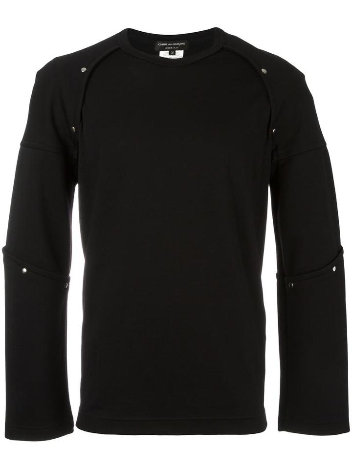 Comme Des Garçons Homme Plus Crew Neck Jumper, Men's, Size: Small, Black, Wool