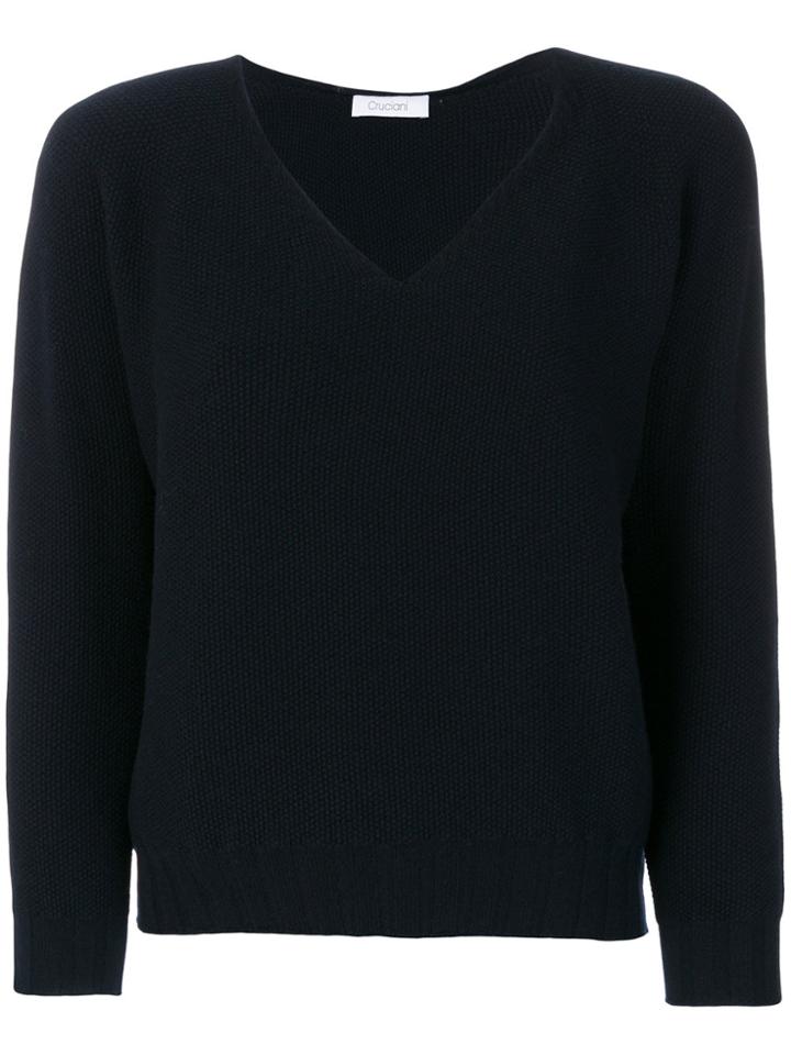 Cruciani V-neck Sweater - Blue