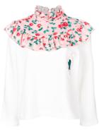 Vivetta Floral Bib Knitted Top - White