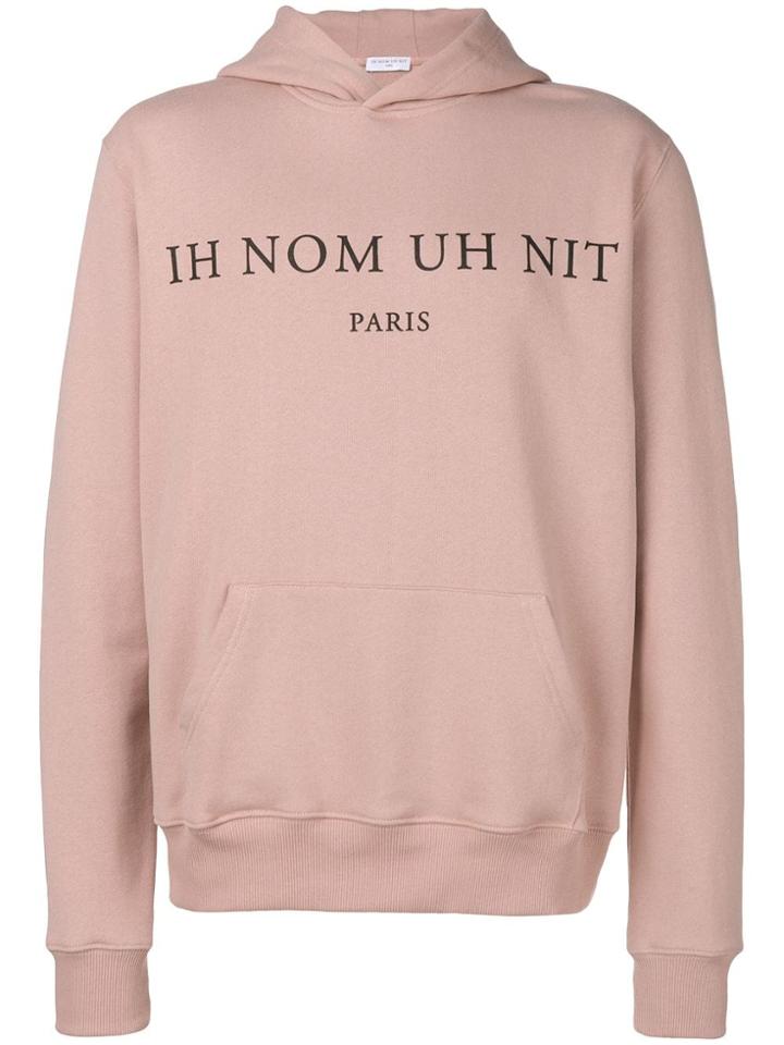Ih Nom Uh Nit Logo Print Hoodie - Pink & Purple