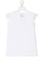 Simonetta Teen Lace-trimmed T-shirt - White