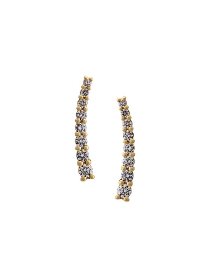 Alinka 18kt Gold Dasha Slider Diamond Earrings - Metallic