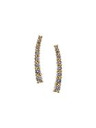 Alinka 18kt Gold Dasha Slider Diamond Earrings - Metallic