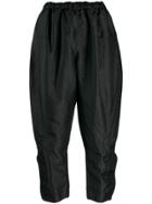 Comme Des Garçons Cropped Tapered Trousers - Black