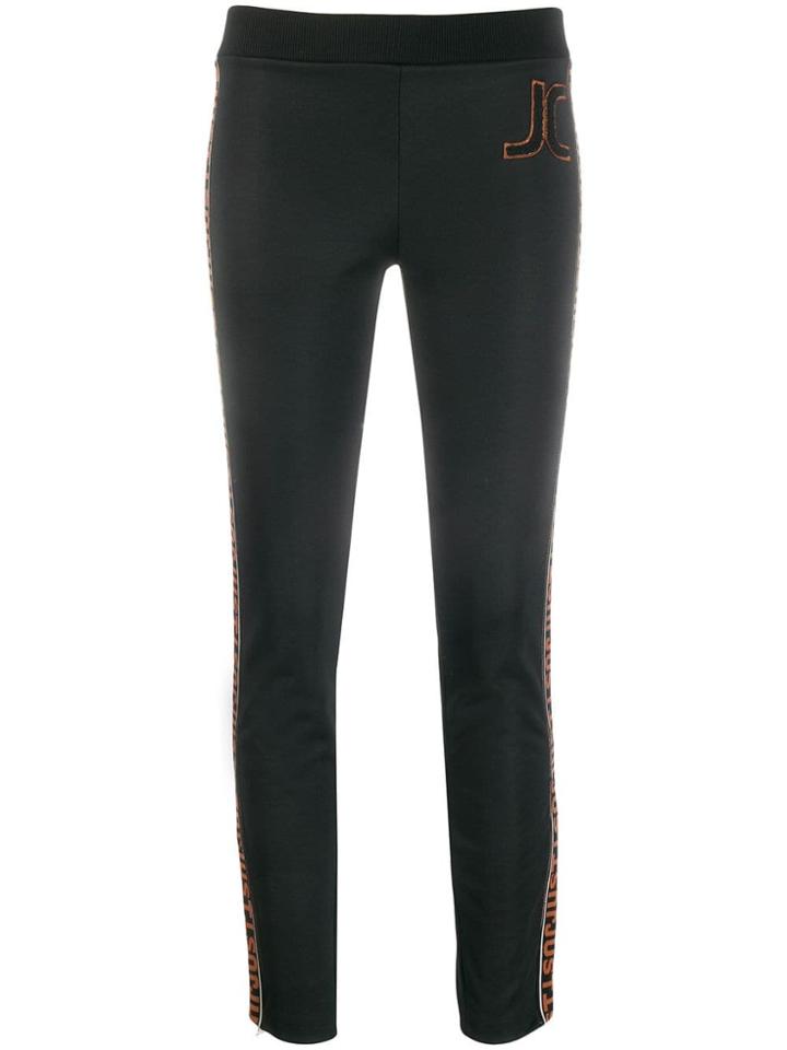 Just Cavalli Logo Trim Track Trousers - Black