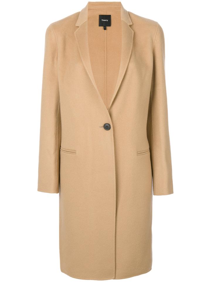 Theory Double-faced Essential Coat - Brown