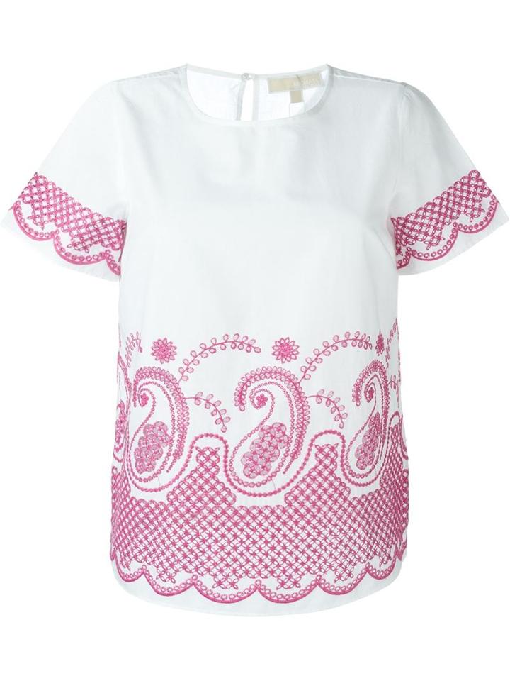 Michael Michael Kors Embroidered Hem And Sleeve T-shirt