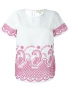 Michael Michael Kors Embroidered Hem And Sleeve T-shirt