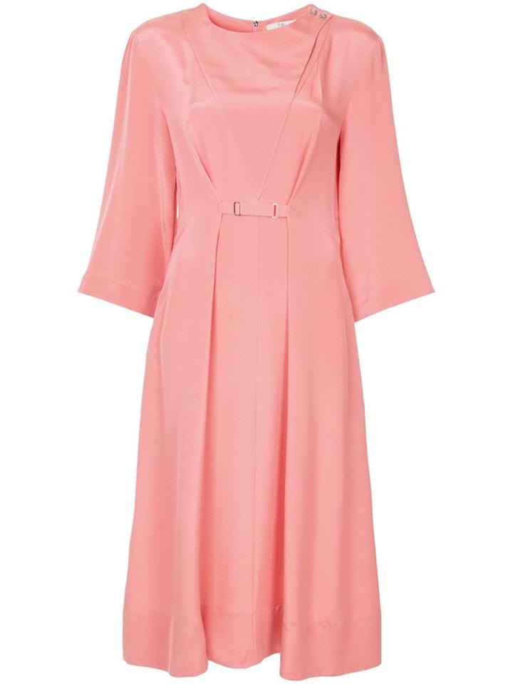 Tibi Cropped Sleeves Dress - Pink & Purple