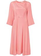 Tibi Cropped Sleeves Dress - Pink & Purple
