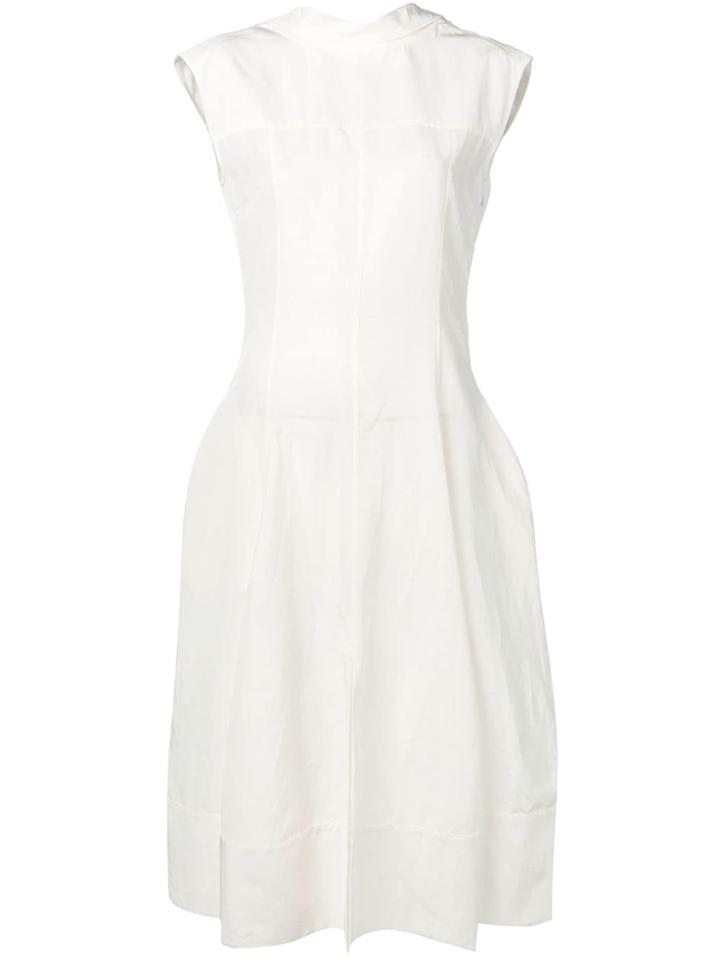 Jil Sander Round Neck Midi Dress - White