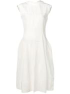 Jil Sander Round Neck Midi Dress - White