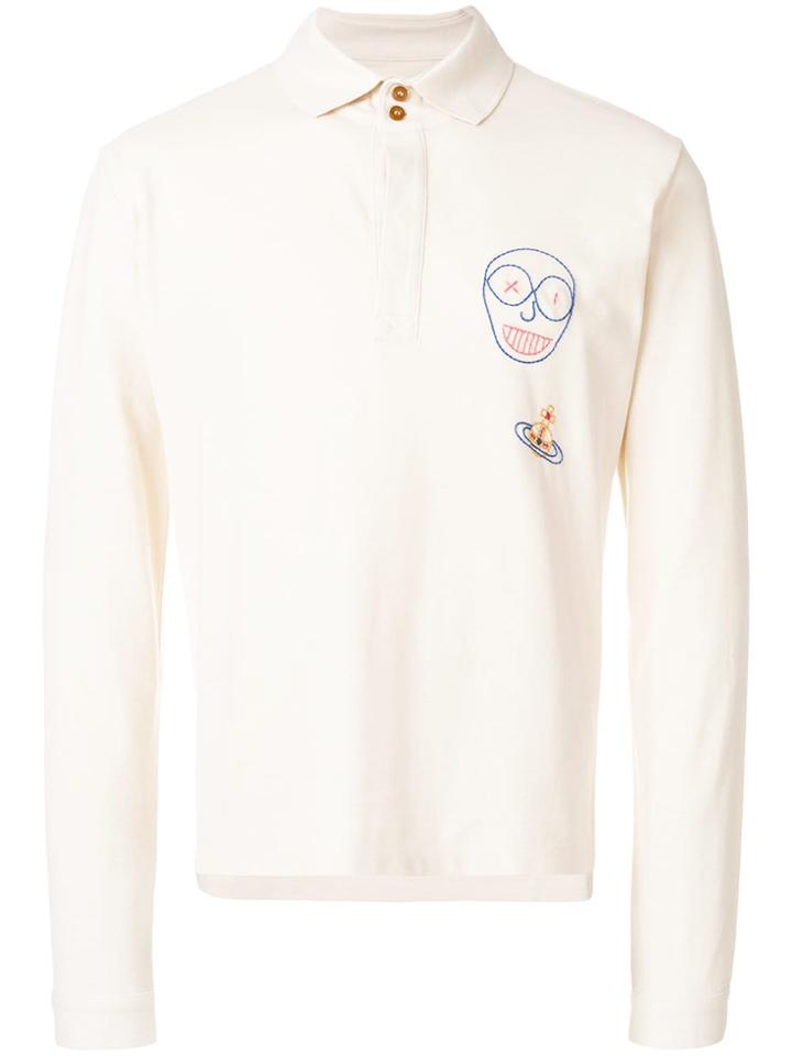 Vivienne Westwood Embroidered Polo Shirt - Neutrals