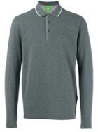 Boss Hugo Boss Long-sleeve Polo Shirt, Men's, Size: Medium, Grey, Cotton