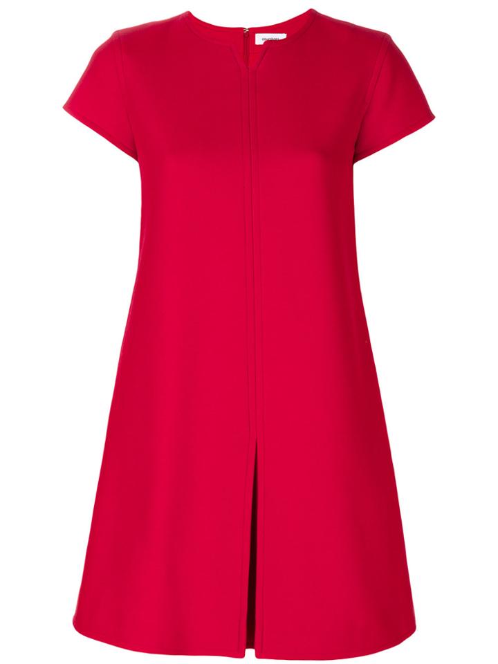 Courrèges V-neck Detail Dress - Red