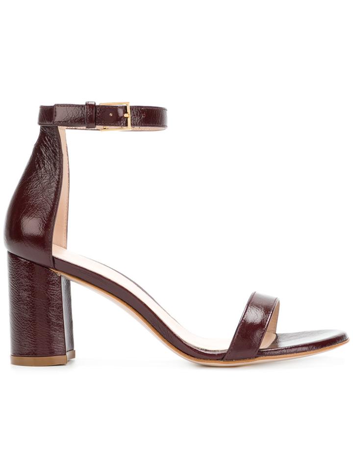 Stuart Weitzman Less Nudist Sandals - Red