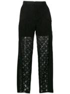 Philosophy Di Lorenzo Serafini Lace Panelled Trousers - Black