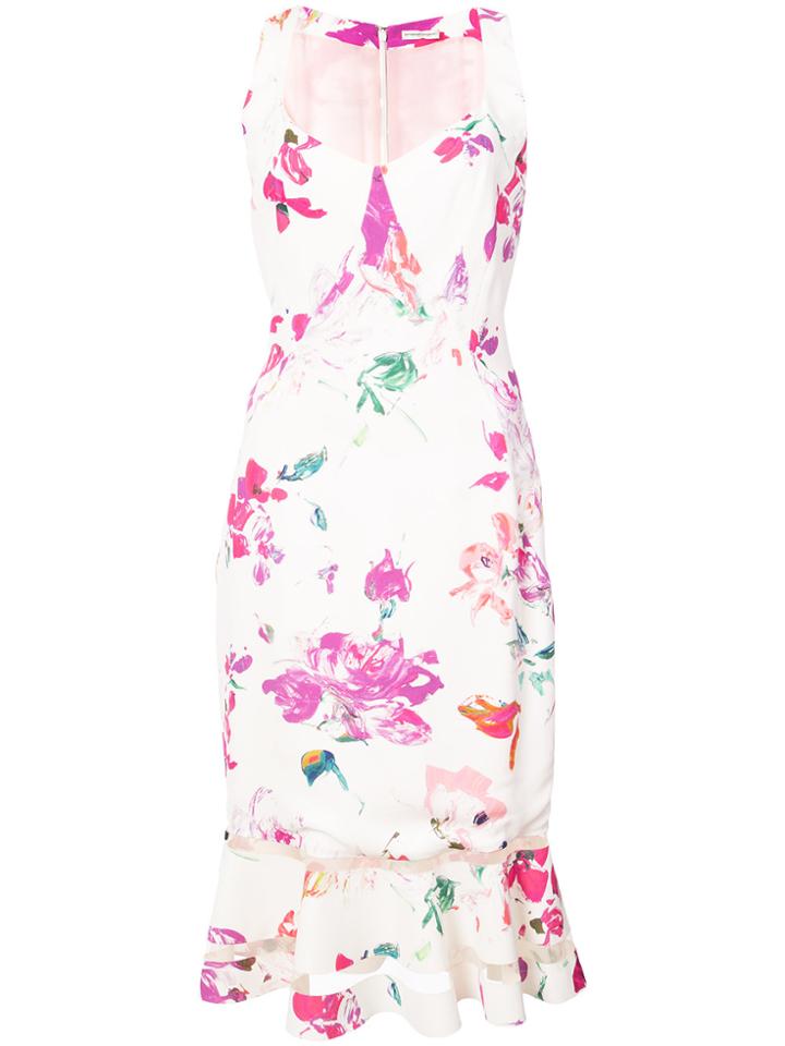 Emanuel Ungaro Fitted Floral Dress - White
