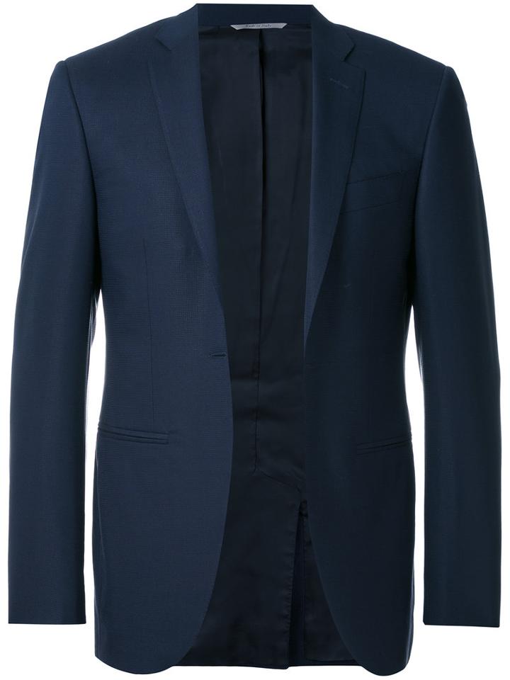Canali - Classic Fitted Blazer - Men - Silk/spandex/elastane/cupro/wool - 52, Blue, Silk/spandex/elastane/cupro/wool