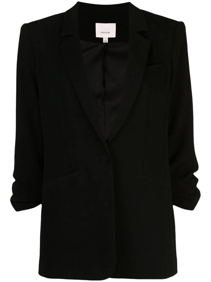 Cinq A Sept Crepe Khloe Blazer - Black