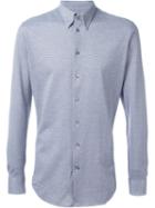 Giorgio Armani Slim-fit Shirt, Men's, Size: 38, Grey, Cotton