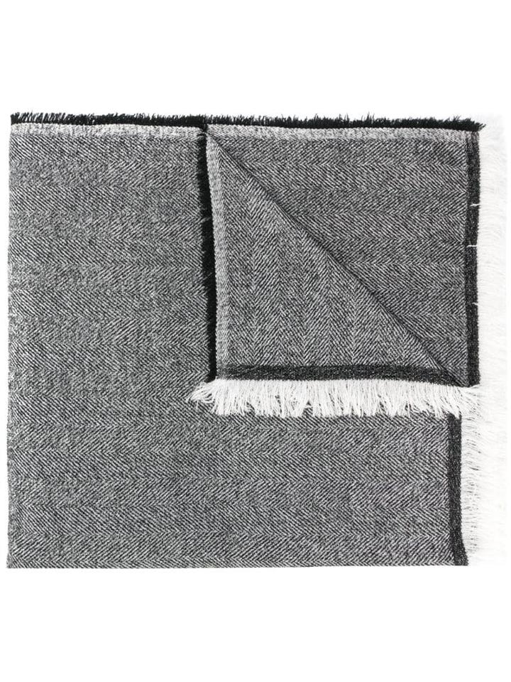 Faliero Sarti Herringbone Scarf - Grey