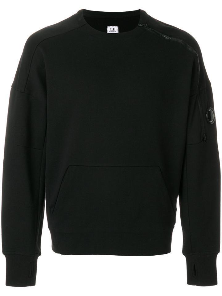 Cp Company Zipped Detail Sweatshirt - Black