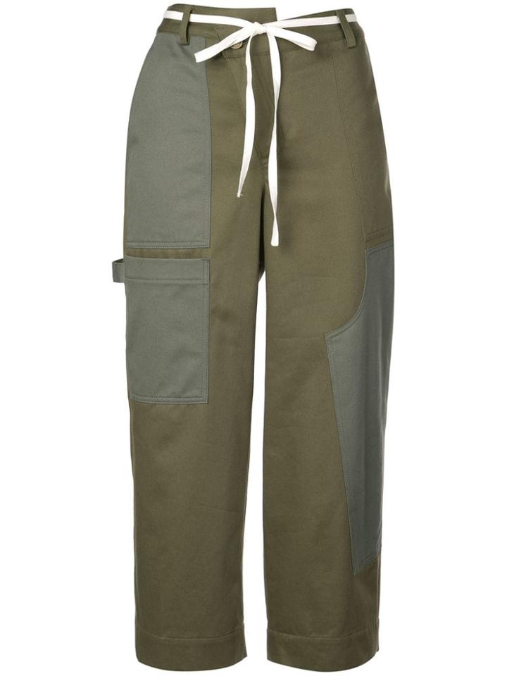 Monse Wide-leg Cargo Trousers - Green