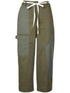 Monse Wide-leg Cargo Trousers - Green