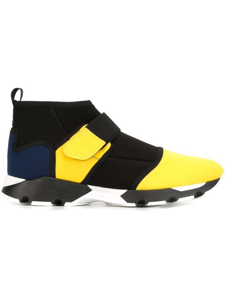 Marni Techno-fabric Hi-top Sneakers With Piping