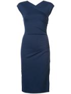 Dvf Diane Von Furstenberg Ruched Waist Dress - Blue
