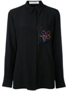 Orchid Long Sleeve Shirt - Women - Silk/viscose - 10, Black, Silk/viscose, Victoria Beckham