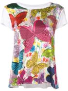 Ultràchic Butterfly Print T-shirtr - White
