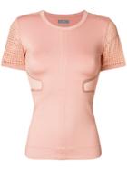 Adidas By Stella Mccartney Run Perforated T-shirt - Pink & Purple
