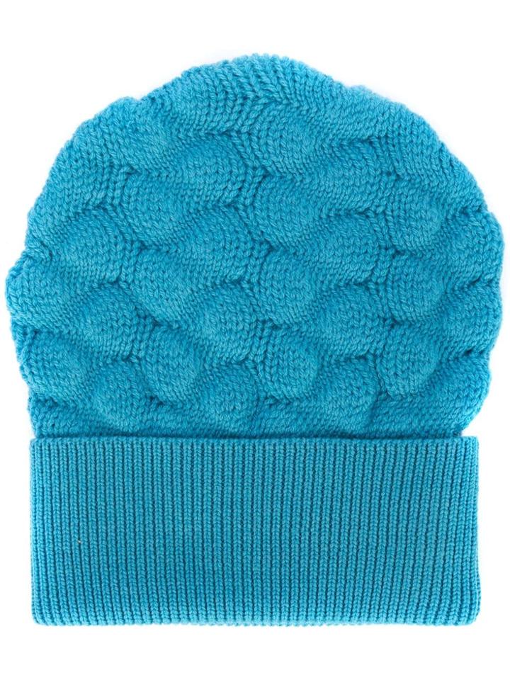 Bernhard Willhelm Upturned-brim Beanie - Blue