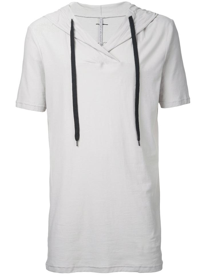 First Aid To The Injured - Lacunae Hooded T-shirt - Unisex - Cotton - 2, Grey, Cotton