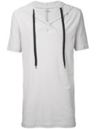 First Aid To The Injured - Lacunae Hooded T-shirt - Unisex - Cotton - 2, Grey, Cotton
