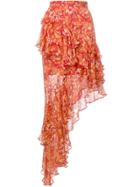 Hemant And Nandita Dawn Asymmetrical Skirt - Orange