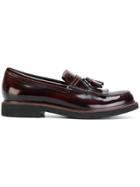 Tod's Patent Tassel Loafers - Red