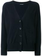 Luisa Cerano V-neck Button Cardigan - Blue