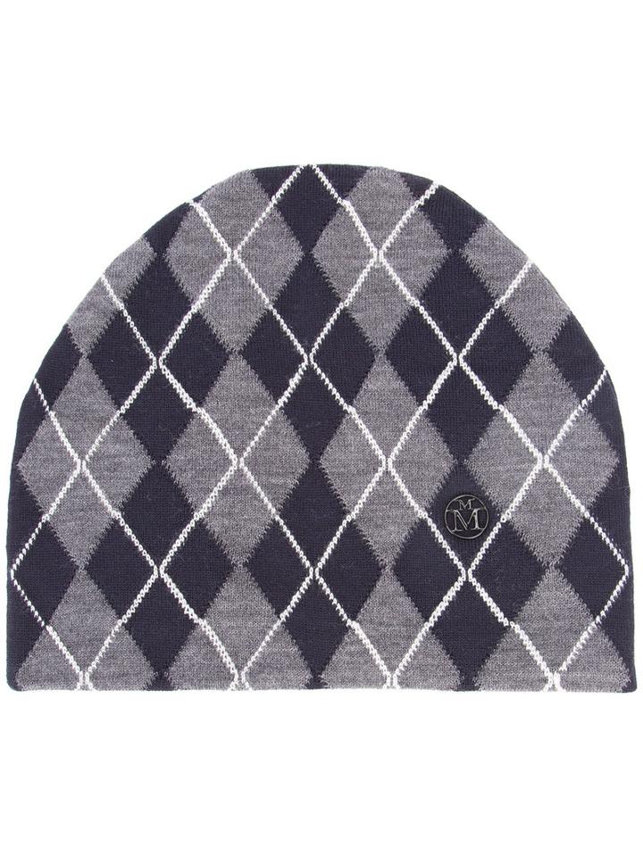 Maison Michel - Diamond Embroidered Beanie Hat - Women - Wool - One Size, Blue, Wool