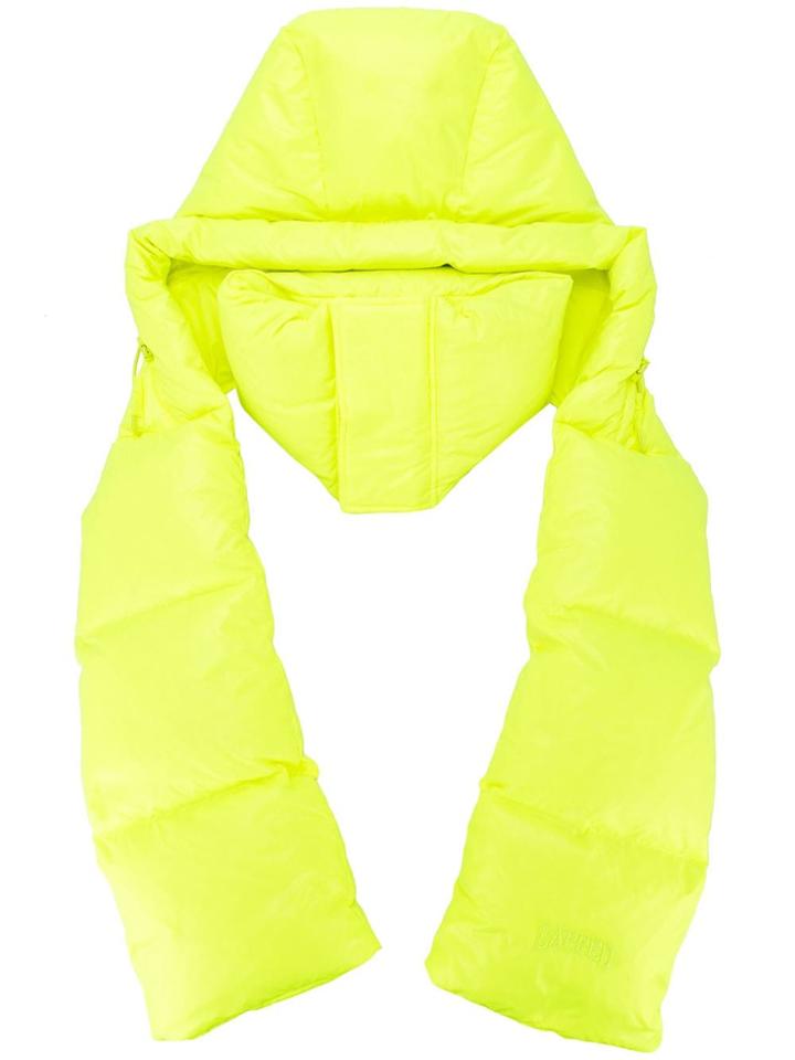 Juun.j Padded Hooded Scarf - Green