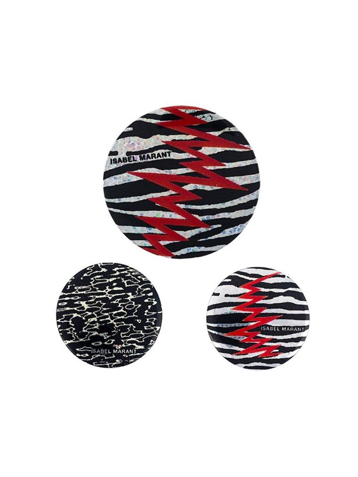 Isabel Marant Set Of Three Badges, Women's, Black