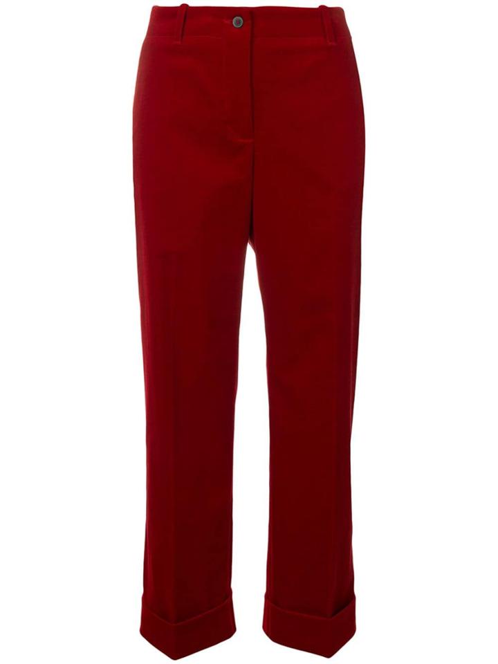 Alberto Biani Wide Leg Trousers - Red