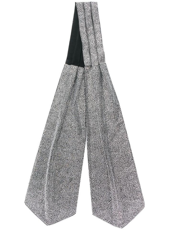 Ermanno Scervino Crystal Embellished Tie - Black