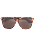 Gucci Eyewear Oversize Gradient Round Sunglasses - Brown