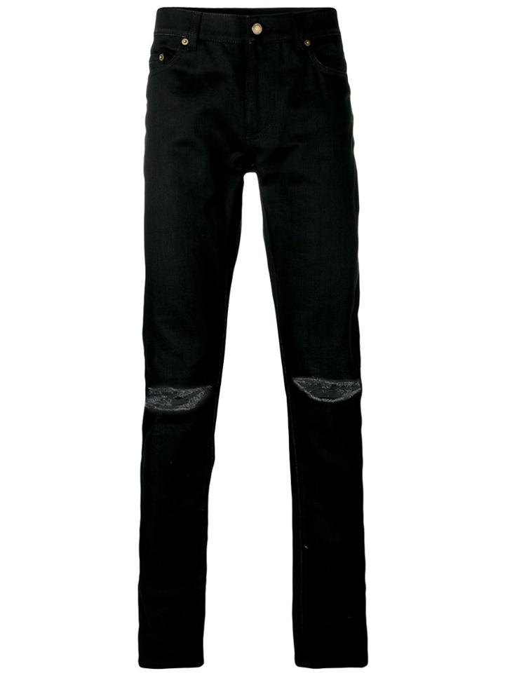 Saint Laurent Biker Jeans - Black