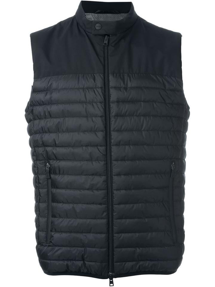 Herno Padded Gilet, Men's, Size: 50, Black, Polytetrafluoroethylene Ptfe/polyamide/polyester