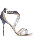 Jimmy Choo Lottie Sandals, Women's, Size: 38.5, Grey, Pvc/leather