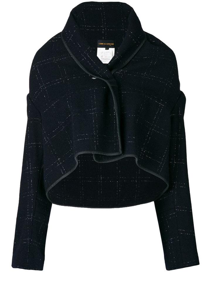 Comme Des Garçons Pre-owned Cropped Cape Jacket - Blue